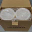 GenSwin Solar Outdoor Waterproof Flameless Candles, 8x4 Solar Rechargeable Pillar Candles, Sensor for Dusk to Dawn, for Outdoor, Lanterns, Pation Decorations(Set of 2) (Cream)