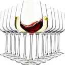 15oz Wine Glasses Set of 12, Thickened Stemmed Glasses for Red/White Wine, Heavy Base Clear Red Wine Glasses for Everyday, Wine Lovers, Parties, Gifts, Dishwasher Safe, 460ml, 12 Piece Set, Large