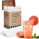 Disposable Drinking Straws,10.25"Long,0.23"Diameter - 2000 Count (4 boxes),Clear