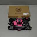 PoyPet No Pull Dog Harness, No Choke Front Lead Dog Reflective Harness, Adjustable Soft Padded Pet Vest with Easy Control Handle for Small to Large Dogs(Pink, Medium)