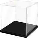 Acrylic Display Case for Collectibles Assemble Clear Acrylic Boxes for Display Thickened Glass Case for Lego Figures Doll Hobby Toys (7.9x7.9x7.9 inch; 20x20x20 cm)