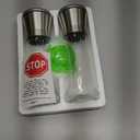 Home EC Premium Stainless Steel Sea Salt and Pepper Grinder Set of 2 - Adjustable Ceramic - Tall Glass Salt and Pepper Shakers - Kitchen Spice Mill W/Funnel & EBook