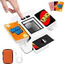 Automatic Card Shuffler Machine, Rechargeable Shuffle Machine for 2 Deck with AUTO & Manual Mode, Card Case, Foldable & Portable Low Noise Shuffler Machine for Poker, UNO, Skip-Bo, Blackjack, Phase 10