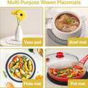 Trivets for Hot Dishes, Hot Pads for Kitchen, 7'' Trivets for Hot Pots and Pans, Pot Holders for Kitchen, Pot Holders Heat Resistant 4-Pcs, Kitchen Essentials for New Home (Gray)