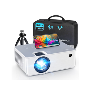 FANGOR WiFi Bluetooth Projector, Built-in Speaker, Native 1080P ProjectorOutdoor Indoor Home Theater Movie Projector, Compatible with HDMI, USB, AV, Fire Stick, Laptop, Smartphone, Game Console