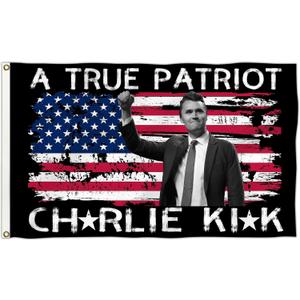 Char-lie Kirk Flag 3x5 Feet Outside Freedom Flag with 2 Brass Grommets, for Bedroom Living Room Garden Decor