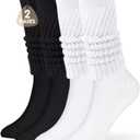 Buauty Slouch Socks for Women, Soft Extra Long Chunky Scrunch Knee High Sock Winter Knit Slouchy Socks Leg Warmmers