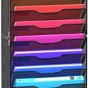 12 Tier Wall File Organizer, Mesh Letter Magazine Mail Wall File Holder Rack Hanging File Organizer With Flat Tray For Office Home, Black