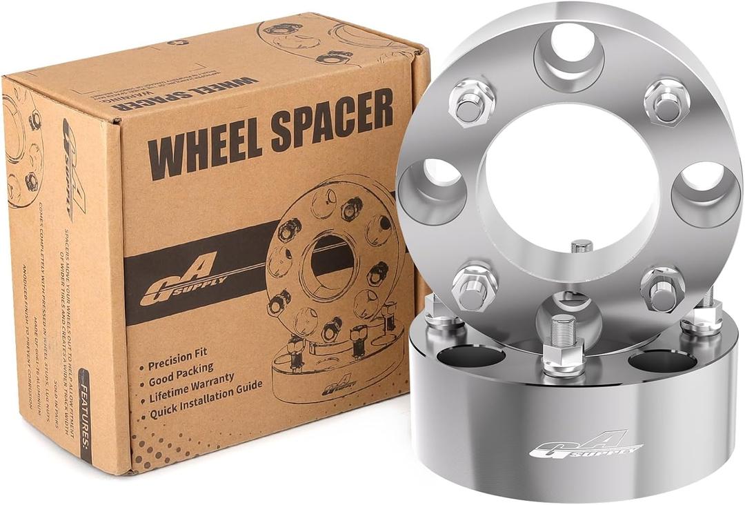GAsupply ATV Wheel Spacers 4x110, Compatible with CFMoto, Segway, Yamaha, 2" 50mm Wheel Spacer Adapters 74mm Hub Bore with 121.25 Studs, 2 Pack (silver)