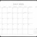 Cabbrix Simplified Desk Calendar 2025-2026 with Desktop Mat, Desk Pad Calendar Large 21" x 16-1/2" Covering July 2025 to June 2026, Monthly Desktop Calendar for Home School and Office (Black)