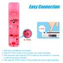 TIANHOO Remote Controller for Wii & Wii U, with Silicone Case and Wrist Strap, 2 pack (Pink & Blue)