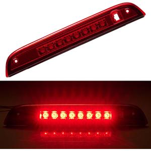 Third 3rd Brake Light LED for 2007-2017 Jeep Patriot, High Mount Rear Brake Lights Assembly for 07-17 Jeep Patriot, Waterproof Center Cab Lamp Stop Light (Red)