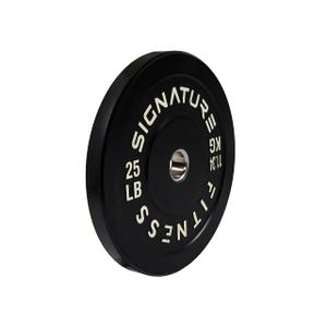 Signature Fitness 2" Olympic Bumper Plate Weight Plates with Steel Hub