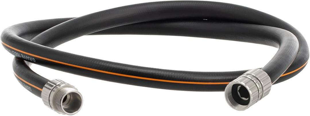 Giraffe Tools Garden Hose 5/8", Custom Length, Heavy Duty, No Kink, Flexible, Rubber Garden Hose, Leakproof Water Hose, 600 Burst PSI, 5ft Male to Female Hose