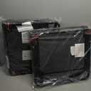 ALPHA CAMP Stadium Seat Padded Chair for Bleachers with Back& Arm Rest (Black)