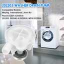 202203 Washer Drain Pump Compatible with Maytag Jenn-Air Whirlpool Washer, Replaces 202203, 202540, 6-2022030, WP6-2022030