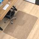 Blvornl Office Chair Mat for Hardwood Floor, 50"*63" Desk Computer Chair Mat for Hard Wood, Large Anti-Slip Hard Floor Protector for Rolling Chair, PVC Desk Rug for Office Red Brown