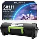 60F1H00 601H Compatible Toner Cartridge Replacement for Lexmark MX310dn MX310 MX510de MX510 MX511de MX410de MX410 MX511dhe MX511dte MX610de MX611de Printer (Black, 1-Pack)