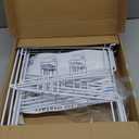 Tall White Wire Shelf Dividers for Closet Organization  Sturdy and Easy Set-Up Closet Shelf Dividers with Bonus Rose Gold Hanger (12 inch Wire Shelves, 8-Pack)