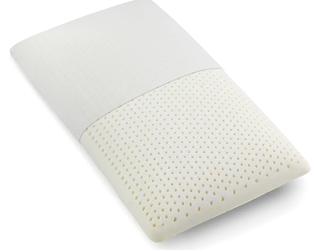 Latex Pillow, 100% Natural Talalay Latex Pillow with Removable Breathable Cotton Cover, Luxurious Standard Size Soft Bed Pillow for Side Back and Stomach Sleepers, Help Release Neck Pressure