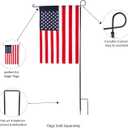 Evergreen Oversized Metal Outdoor Flag Stand 7-Feet Tall & 40-Inch Wide | Sturdy 5 lbs Solid Steel Black | Fits 3x5 and Smaller American Flag and Seasonal | Home Garden Planter House Dcor