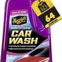 Meguiar's Deep Crystal Car Wash - Car Wash Shampoo that Cleans Paint, Enhances Gloss, and Preserves Wax Protection, pH Balanced Car Wash Soap with Excellent Foaming Action, 64 Oz