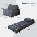 MAXYOYO Folding Sofa Bed, Convertible Chair Bed with Pillow, Single
