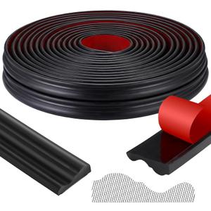 65.6ft Peel and Stick Molding Chair Rail Panel Flexible Crown Molding Trim Self Adhesive Panel Moulding Decor Lines for Wall Door Cabinet Frame Mirror Window Border(1.25 Inch X 65.6 ft,Black)