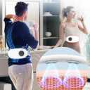 Heating Pad for Back Pain Relief-Lower Back Massager with Heat,Abdominal Belly Massagers with 6 Massage&16 Levels,3 Heated,Cordless Portable Travel Waist Wrap Belt,Mothers Day Gifts for Him Her (White)