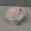 LoeJan Elevated Cat Food Bowl, 5 Oz Ceramic Raised and Tilted Water Bowl, Anti Vomiting and Protect Pets' Spines Dishes for Small Dog, Fat Faced Cat, Kitten (Pink, 1 Pack)