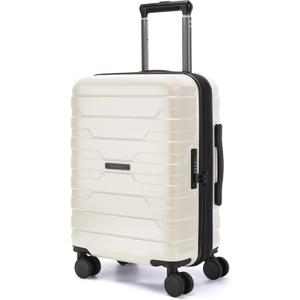 BAGSMART Carry On Luggage 22x14x9 Airline Approved with Spinner Wheels,Lightweight 20 Inch Luggage with TSA Lock,Expandable Hard Shell Carry On Suitcases for Men Women,White