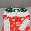 Women's Christmas Holiday T Shirts Leopard Stripe Splicing Sleeve Shirt Xmas Funny Graphic Raglan Baseball Tops (Medium)