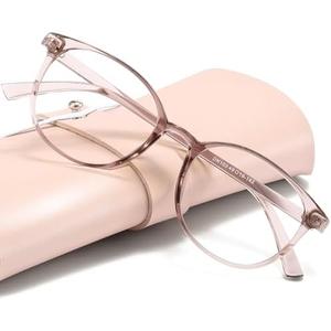 miyya Blue Light Blocking Glasses Women, Fashion Round Transparent Anti Blue Light Glasses with Anti Eyestrain & UV Glare