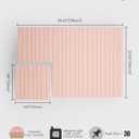 Bumusty Large Cork Board Alternative-36 x 24" Felt Bulletin Board Tiles, with 30 Pushpins, 40 Adhesive Tabs, Fine-Stripe 6-Pack, Cork Boards for Office Push Pin Board Felt Board-Pink
