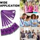 Colarr 25 Pack Volunteer Lanyard with PVC Plastic Card Pass Volunteer Identification ID Badges Bulk Breakaway Lanyard for Activity, Fundraising, Church, School, Events(Purple)