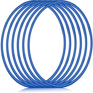 Shappy 6 Pcs Exercise Hoop Detachable Adjustable Plastic Toy Playground Toys Colored Hoop Circles for Teens Games Gymnastics Dog Agility Equipment Party Decor (23 Inch, Royal Blue)