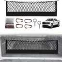 Muslogy Truck Bed Cargo Net Compatible with Ford F-150 & Lightning 2015-2025, Accessories Storage Organizer Pickup Truck Bed Envelope Style Cargo Net with Heavy Duty Carabiners