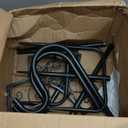 Double Shepherds Hooks for Outdoor, Upgraded Heavy Duty Bird Feeder Pole, Freestanding Hose Stand Adjustable Water Hose Holder with 5 Prongs Base, Thickened Garden Hooks for Outside Yard Lawn