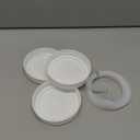 AOZITA [10 Pack] WIDE Mouth Mason Jar Lids for Ball, Kerr and More - White Plastic Storage Caps for Mason/Canning Jars - Leak-Proof, Dishwasher Safe & Food Grade