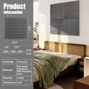 Peel & Stick Acoustic Wood Slat Wall Panels – 23” × 23” 3D Wood-Grain Soundproof Panels, 4 Pack – Waterproof Decorative Noise-Reducing Wall Panels for Home Office & Studio (Graphite Gray)