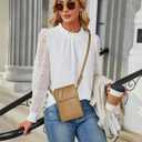 FOXLOVER Quilted Crossbody Bags for Women Vegan Leather Boho Purses Shoulder Handbags with Tassel (Yellow 07)