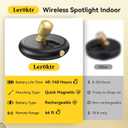 Rechargeable Battery LED Spotlight Indoor: Wireless Mini Art Accent Spot Lights with Timer Remote - Small Dimmable Uplight for Plants Display Painting Dartboard Artwork Portrait Closet