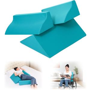 3-in-1 Side Wedge Pillow,Wedge Pillow for Back Pain Relief,Foam Wedges for Positioning in Bed,Positioning Wedges for Bed Sores,for Seniors,Caregivers,Side Sleepers,After Surgery,Green