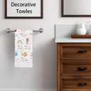 Pink Alphabet Hand Towels - Kids Boys Dish Towels, A-Z Alphabet Animals Hand Towels Dishcloth for Nursery Bathroom Kitchen Decorative, 16x24 Inch