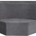 Corner Couch Cover, Stretch Velvet Corner Sofa Cover Furniture Protector Slipcover for L Shape Sectional Recliner Couch Reclining Sofa Additional Seat (Grey)