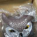 Solar Powered Owl with Motion Detection, Silent Mode, Flashing Eyes, Rotatable Head and Realistic Hoots, Plastic Owl Decoration for Home, Garden, Patio and Fence