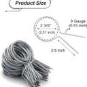 150 Pack - 2 3/8" Chain Link Fence Ties 9 Gauge Galvanized Steel Twist for Securing Fences on Farms/Ranches/Gardens