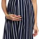 BBHoping Womens Casual Striped Maternity Dress Short Knee Length Pregnancy Clothes for Baby Shower (Medium)