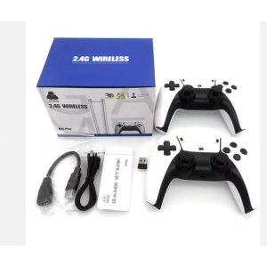 2.4G Wireless Game Controller Set, Dual Gamepad with USB Receiver, White and Black, Classic Game Console Support, 10 Simulator Compatible