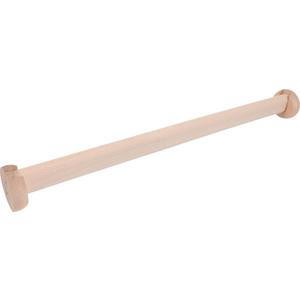 PRETYZOOM Wood Clothes Hanging Rod 19.68In Heavy Duty Closet Pole Wardrobe Bar Clothes Rail with Fixing Bases for Bedroom Closet Organization